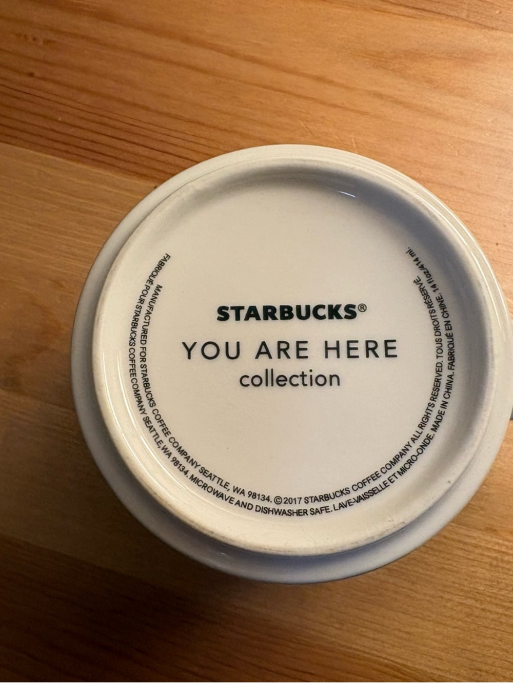 Starbucks You Are Here Orange County Yellow & Blue Ceramic Mug - Picture 4 of 4
